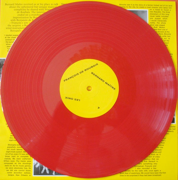 Image of Label Cover of 1324277E: LP - FRANCOIS DE ROUBAIX, L'Homme Orchestre - OST (Universal Jazz France; 531524, France 2009 Reissue, Inner, Red Vinyl)   VG+/VG+