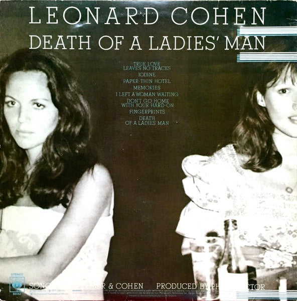 Image of Back Cover of LP - VG/G - LEONARD COHEN, Death of a Ladies Man (CBS Orange/Yellow; 86042, UK 1977, Gatefold), ,  - 2826375E