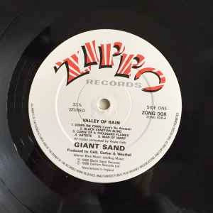 Image of Label Cover of LP - VG/VG+ - GIANT SAND, Valley Of Rain (Zippo White Labels; ZONG008, UK 1986), Company insert.,  - 3215494C