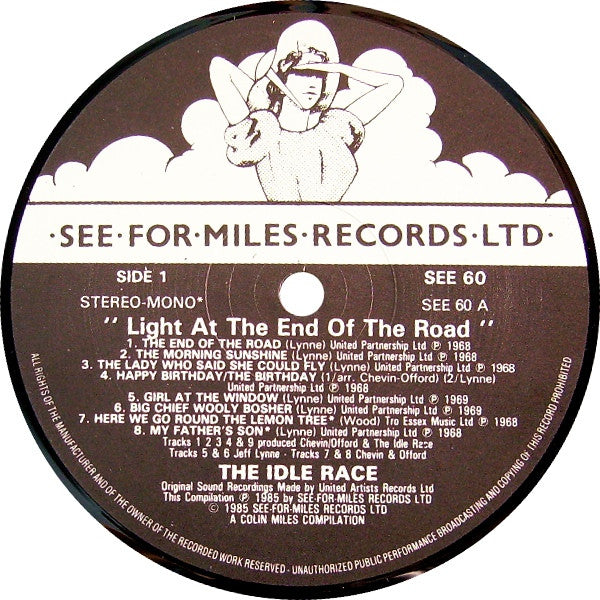Image of Label Cover of LP - VG+/VG - IDLE RACE, Light At the End of the Road (See For Miles; SEE 60, UK 1985), ,  - 2616471C
