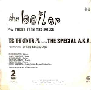 Image of Back Cover of 7" - VG/VG - RHODA WITH THE SPECIAL A.K.A., The Boiler / Theme from The Boiler (Two-Tone Paper Labels; CHS TT 18, UK 1982, Picture Sleeve), ,  - 1826291E