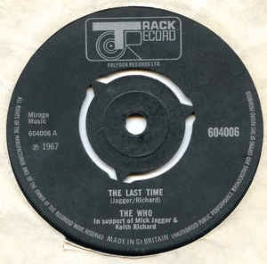 Image of Front Cover of 7" - /VG+ - THE WHO, Last Time / Under My Thumb (Track; 604006, UK 1967, Plain Sleeve), ,  - 4126510E