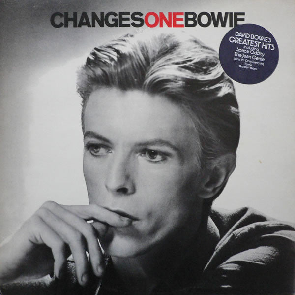 Image of Front Cover of LP - VG/VG+ - DAVID BOWIE, ChangesOneBowie (RCA Victor Orange; RS 1055, UK 1976, Stickered Sleeve. WITH MainMan on rear), A few hairlines. Some light sticker residue on front of cover. ,  - 2526444E