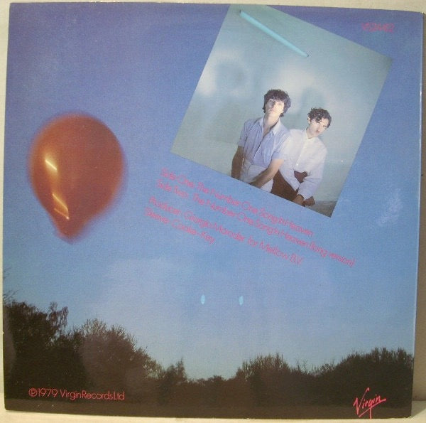 Image of Back Cover of 5124148E: 12" - SPARKS, Number One Song In Heaven (Virgin; VS24412, UK 1979, Transparent Red Vinyl)   VG/VG