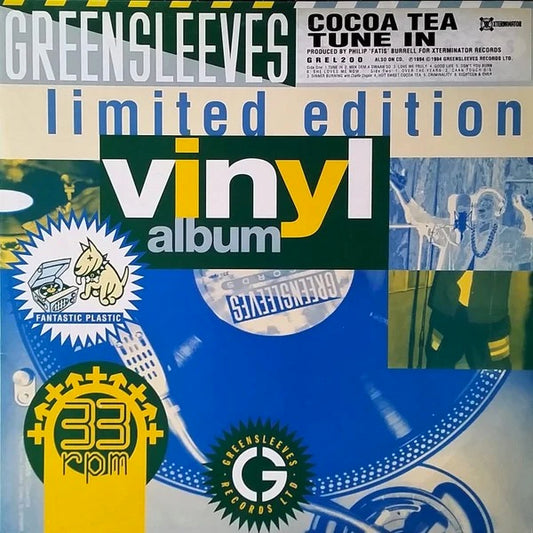 Image of Front Cover of 5044169S: LP - COCOA TEA, Tune In (Greensleeves Records; GREL 200, UK 1994, Stickered Picture Sleeve)   VG+/VG+