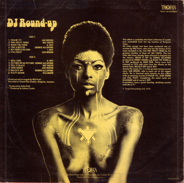 Image of Back Cover of LP - G+/G+ - VARIOUS, DJ Round Up (Trojan Record; TRLS 135, UK 1976), ,  - 3016299C