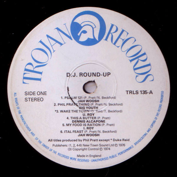 Image of Label Cover of LP - G+/G+ - VARIOUS, DJ Round Up (Trojan Record; TRLS 135, UK 1976), ,  - 3016299C