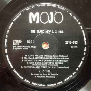 Image of Label Cover of LP - VG/VG - Z.Z. HILL, The Brand New Z.Z. Hill (Mojo; 2916 013, UK 1971), Light marks. Writing on back of sleeve. Ringwear/,  - 4426169E