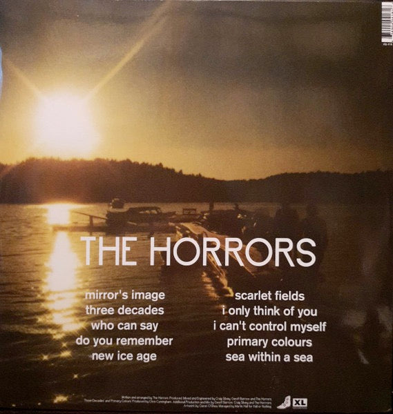 Image of Back Cover of 2xLP - EX/VG+ - HORRORS, Primary Colours (XL; XLLP418, Europe 2009, 2 Inners, Poster, 180g), Still In Opened Shrinkwrap With Hype Sticker,  - 4016047C