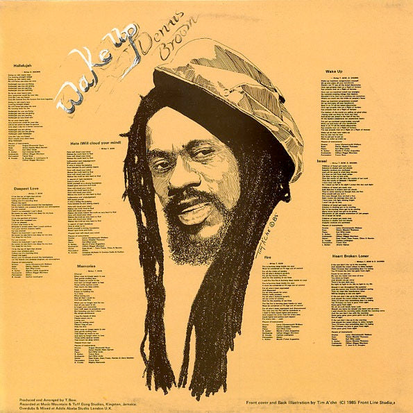 Image of Back Cover of LP - VG/VG - DENNIS BROWN, Wake Up (Natty Congo; NC 004 LP, UK 1985), ,  - 1816155C
