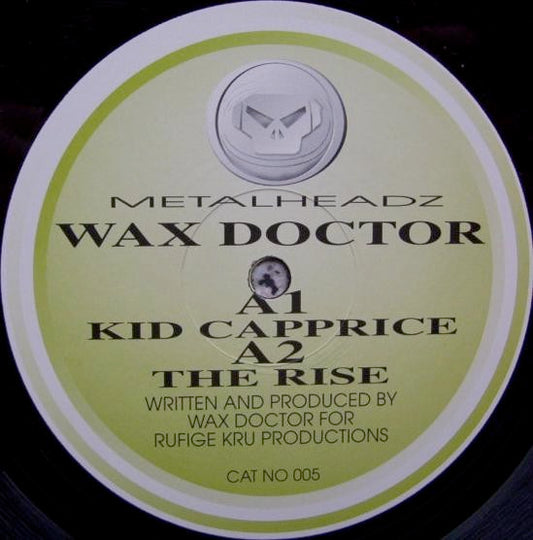 Image of Front Cover of 12" - VG+/VG - WAX DOCTOR, Kid Capprice / The Rise (Metal Heads; MET005, UK 1994, Company Sleeve), Strong VG,  - 3226048E