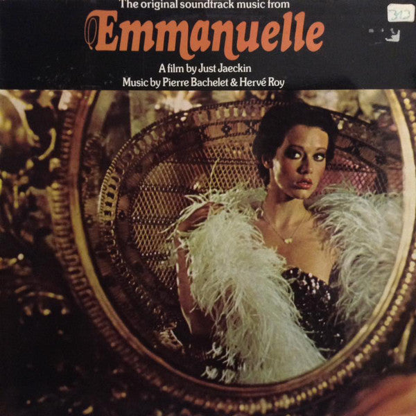 Image of Front Cover of 3614321C: LP - PIERRE BACHELET & HERV  ROY, Emmanuelle - The Original Sound Track (Warner Bros. Records; K 56084, UK 1974, Laminated "Feather Boa" Sleeve) Light storage marks, strong VG.  VG/VG