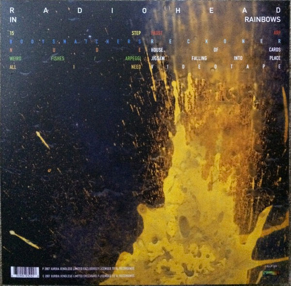 Image of Back Cover of LP - NEW/NEW - RADIOHEAD, In Rainbows (XL; XLLP324, UK 2022 Reissue, Inner, 180 Gram Vinyl), ,  - 6016098C