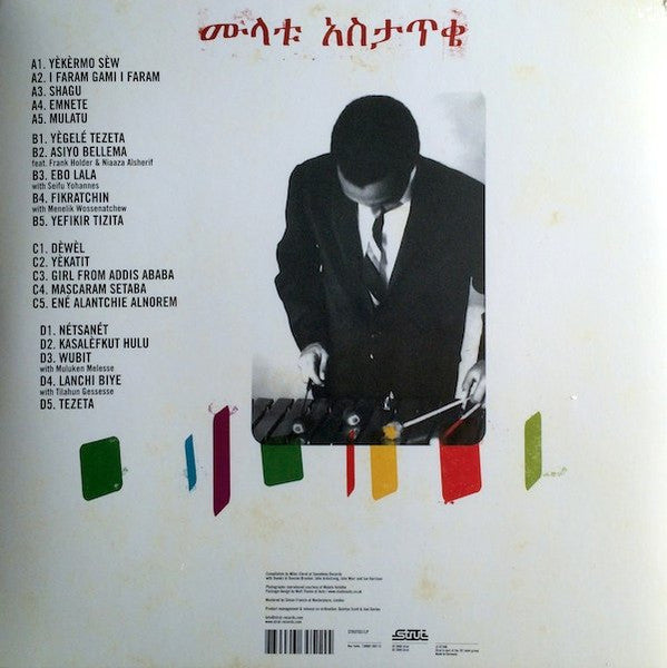Image of Back Cover of 2xLP - NEW/NEW - MULATU ASTATKE, New York - Addis - London, The Story Of Ethio Jazz 1965-1975 (Strut; STRUT51LP, Germany 2009), , New York Addis London: The Story of Ethio Jazz 1965 1975 is a compilation album of work by jazz artist Mulatu Astatke. The album covers his early recordings in the UK in 1965, his work on the Worthy label in New York and his recording in Addis on Amha, Phillips and Axum in the 1970s. - 1916257C