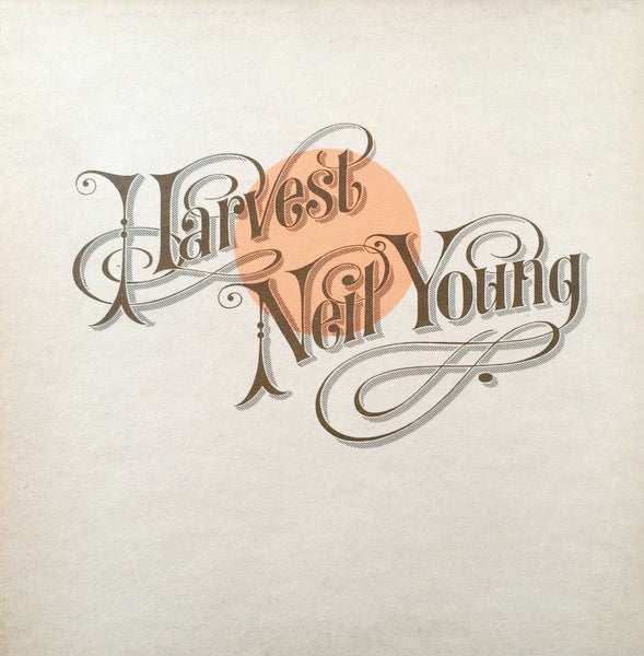 Image of Front Cover of LP - VG/VG+ - NEIL YOUNG, Harvest (Reprise Tan Riverboat, No WB Logo; K54005, UK 1972, Textured Gatefold, v Below Stereo on Labels, Made in UK Below Side Indicator), Factory Flaw In The Pressing On Track 1 Side 2, Doesn't Affect Play.,  - 3546135S
