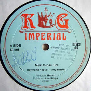 Image of Front Cover of 12" - /VG+ - RAYMOND NAPTALI & ROY RANKING, New Cross Fire / Brixton Incident (KG Imperial; KG006, UK 1981), ,  - 3726233E