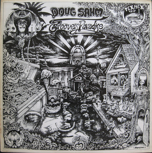Image of Front Cover of 4815286C: LP - DOUG SAHM, Groovers Paradise (WB Burbank; K56067, UK 1974)   VG/VG+