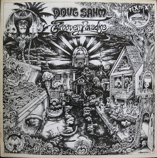 Image of Front Cover of 4815286C: LP - DOUG SAHM, Groovers Paradise (WB Burbank; K56067, UK 1974)   VG/VG+
