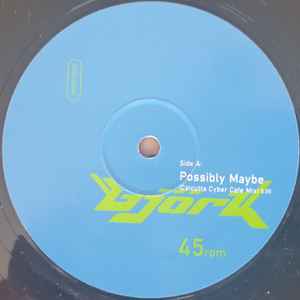 Image of Label Cover of 12" - VG/VG+ - BJORK, Possibly Maybe (Calcutta Cyber Cafe Mix) / I Miss You (Dobie Rub Part One (Sunshine Mix) (One Little Indian; 193TP12TD, UK 1996, Picture Sleeve, UK Edition Of 1000, Numbered, CCC aka Talvin Singh), Edge and Ring Wear,  - 3846235S