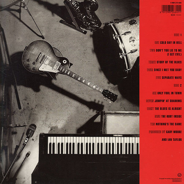 Image of Back Cover of LP - VG/VG+ - GARY MOORE, After Hours (Virgin; V2684, UK 1992, Inner), Spine Faded,  - 3626279E