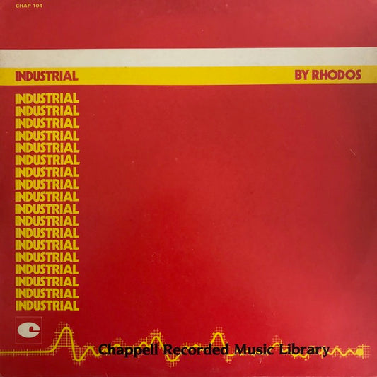 Image of Front Cover of 0346139S: LP - RHODOS, Industrial (Chappell ; CHAP 104, UK 1983) Sticker Damage To Sleeve, Edge Wear  VG/VG