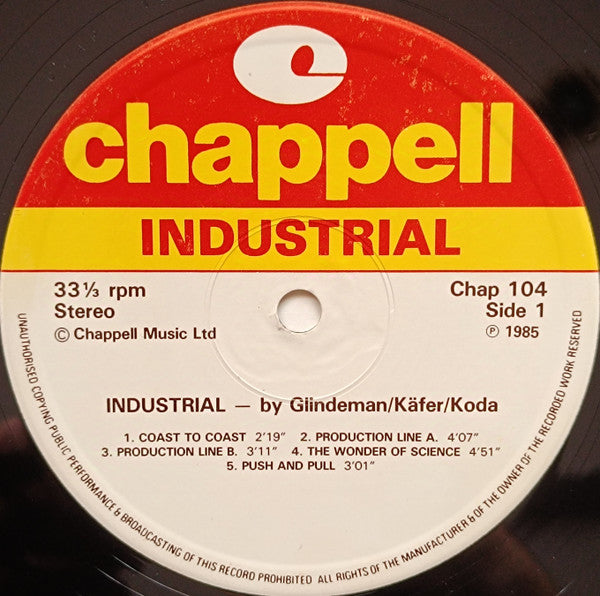 Image of Label Cover of LP - VG/VG+ - RHODOS, Industrial (Chappell ; CHAP 104, UK 1983), Stickered Sleeve,  - 4246227S