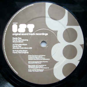 Image of Front Cover of 5125092E: 12" - FAMILY TREE, Family Tree (Norman Cook Disco Edit) / Original (Original Sound Track; OST 008T, UK 2001, Company Sleeve) One light blemish on A side but doesnt affect play. Sticker on Company sleeve.  VG/VG+