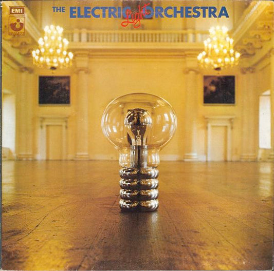 Image of Front Cover of 5144226S: LP - ELO - THE ELECTRIC LIGHT ORCHESTRA, ELO (Electric Light Orchestra) (Harvest Green, Gramophone Co On Rim, EMI Box; SHVL797, UK 1971, Textured Gatefold Sleeve, No Insert) Edge and Ring Wear  VG/VG+