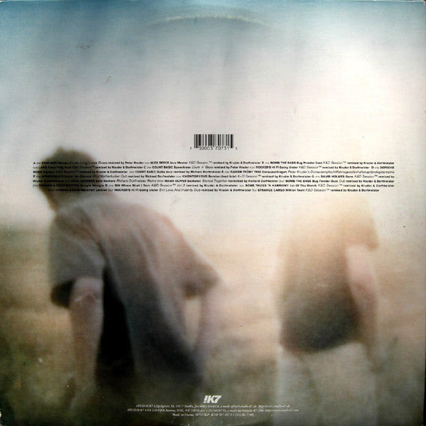 Image of Back Cover of 3825282E: 4xLP - KRUDER DORFMEISTER, K&D Sessions (!K7; K7073LP, Germany 1998, Gatefold, Black Vinyl)   VG/VG