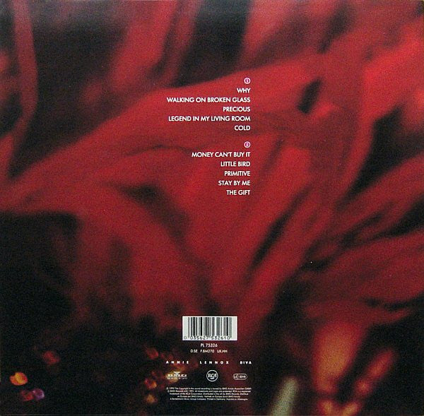 Image of Back Cover of LP - VG/VG - ANNIE LENNOX, Diva (RCA; PL 75326, Europe 1992, Inner), Strong VG,  - 2226336E