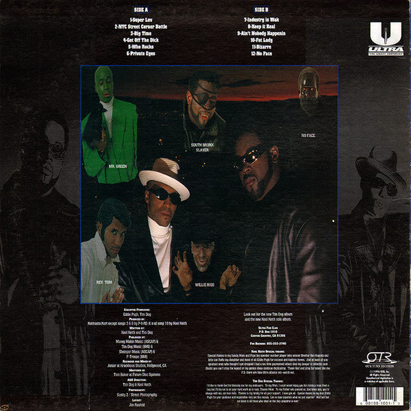 Image of Back Cover of LP - VG/VG - ULTRA, Big Time (Our Turn Records ; OTR 1001-1, US 1996), Record marked and scuffed on each side, but nothing too deep. Sleeve has bumped / worn corners; wear / creasing along opening and edges,  - 3416462C