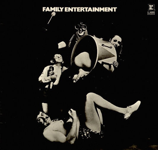 Image of Front Cover of 2714139C: LP - FAMILY, Entertainment (Reprise Tan WB Logo; K44069, UK 1970s Reissue, Laminated Sleeve, Insert) Strong VG+, Laminate creasing slightly  VG/VG+