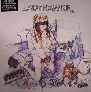 Image of Front Cover of LP - VG+/G+ - LADYHAWKE, Ladyhawke (Modular; MODVL104, UK 2008, Gatefold, Booklet), Clean sleeve with promo sticker over barcode. Disc has light marks and hairlines only. ,  - 0816466C
