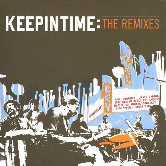 Image of Front Cover of 4244216S: 2xLP - VARIOUS, Keepintime: The Remixes - A Live Recording (Ninja Tune; ZEN111, UK 2005) Light marks only.   VG+/VG