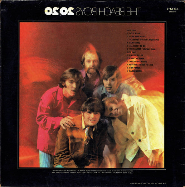 Image of Back Cover of LP - VG/VG - THE BEACH BOYS, 20/20 (Capitol Colorband; EST133, UK 1969, Gatefold, Stereo), ,  - 4326333E