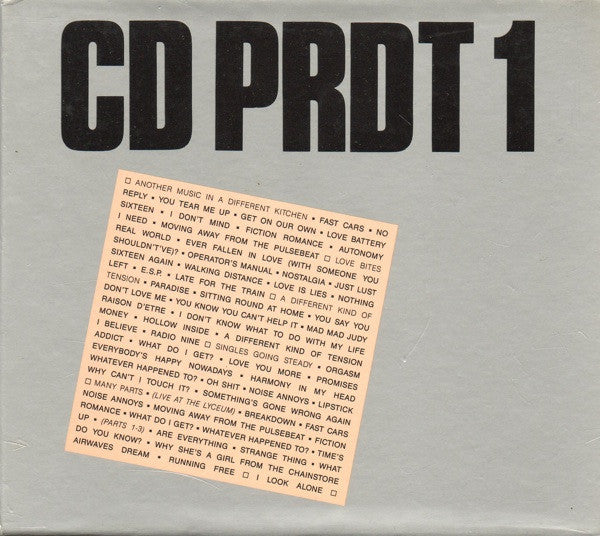 Image of Back Cover of 3xCD - VG+/VG+ - BUZZCOCKS, Product (EMI; CD PRDT 1, UK 1989, Box Set, Booklet), No hype sticker. "Many Parts" inlay is creased, small promo sticker on rear.,  - 2516186C