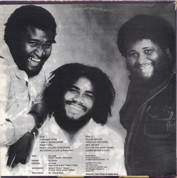 Image of Back Cover of LP - G/G+ - JACOB MILLER, Jacob Killer Miller (Jam Sounds; 002, Jamaica 1978), Writingon front sleeve and small seam split at the bottom. Vinyl has light marks but plays fine as G+/VG,  - 2846211S