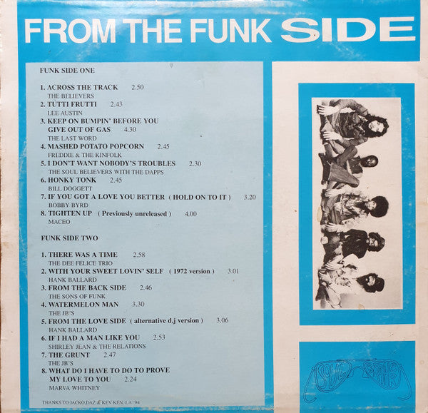 Image of Back Cover of LP - VG/VG - VARIOUS, From The Funk Side (Soul Brother; SB1000Z, UK 1994), ,  - 3326028E