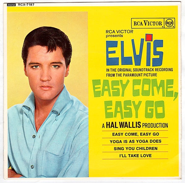 Image of Front Cover of 7" EP - VG+/VG+ - ELVIS PRESLEY, Easy Come, Easy Go (RCA Victor Silver Spot; RCX-7187, UK 1967, Laminated Flipback Sleeve, Mono), Faint Writing On Rear Sleeve,  - 4126093E