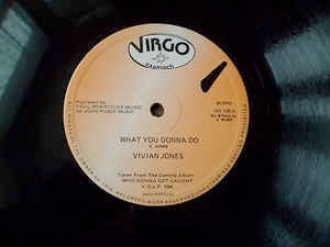 Image of Front Cover of 12" - VG/VG+ - VIVIAN JONES / LOCKSLEY, What You Gonna Do / Rub A Horn Style (Virgo Stomach; VG 106, UK 1980s, Company Sleeve), ,  - 3626323E