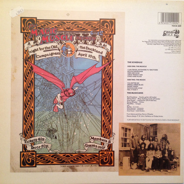 Image of Back Cover of LP - VG/VG+ - MAGIC MUSCLE, The Pipe, The Roar, The Grid (5 Hours Back; TOCK 009, UK 1988, Insert), ,  - 4745089S