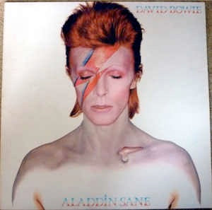 Image of Front Cover of LP - G+/VG - DAVID BOWIE, Aladdin Sane (RCA Victor Orange; RS1001, UK 1970s Reissue, Single Sleeve, Insert), Sticker Damage To Sleeve,  - 2626209E