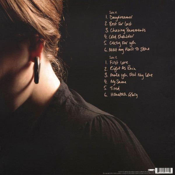 Image of Back Cover of 5054046S: LP - ADELE, 19 (XL; XLLP313, Europe 2008, Inner)   NEW/NEW