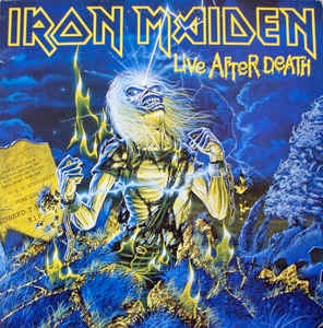 Image of Front Cover of 2xLP - VG/G+ - IRON MAIDEN, Live After Death (EMI; RIP1, UK 1985, Gatefold, Inners, No Booklet), Strong G+ - hairlines only. Edge wear. ,  - 2326341E