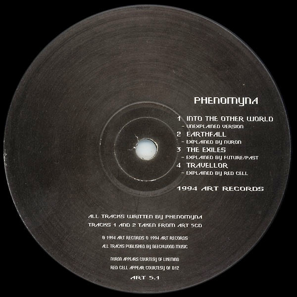 Image of Front Cover of 5014251C: 12" - PHENOMYNA, ART 5.1 (Applied Rhythmic Technology (ART); ART 5.1, UK 1994)   /VG