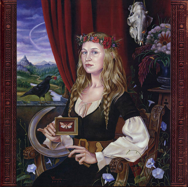 Image of Front Cover of 2xLP - NEW/NEW - JOANNA NEWSOM, Ys (Drag City; DC303, US 2006, Gatefold, Booklet), , "From the lavish orchestration courtesy of Van Dyke Parks to the richness and sheer abundance of language at Newsom's disposal, Ys is a supreme achievement."  - 2436183E