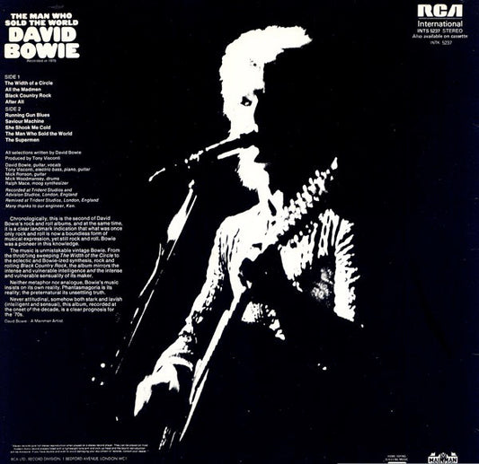 Image of Front Cover of LP - VG/VG+ - DAVID BOWIE, The Man Who Sold the World (RCA International Green; INTS 5237, UK 1983 Reissue), Edgewear. ,  - 2526443E