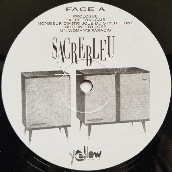 Image of Label Cover of 2xLP - VG+/VG - DIMITRI FROM PARIS, Sacrebleu (Yellow Productions; YP011A, France 1996, Picture Sleeve), Some light ringwear.,  - 3816015C