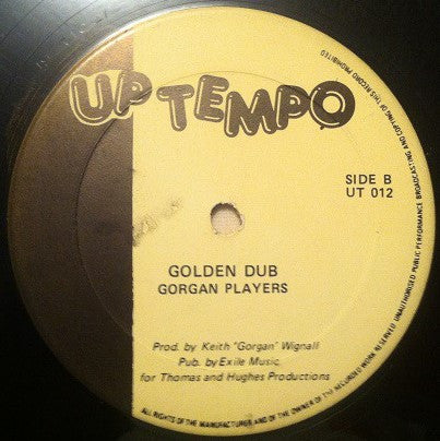 Image of Label Cover of 12" - /G+ - TENOR SAW / GORGAN PLAYERS, Golden Hen / Golden Dub (Uptempo Records; UT 012, UK 1985), Light marks only,  - 3546200S