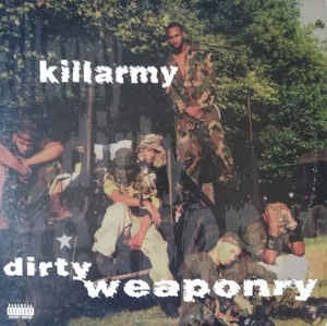 Image of Front Cover of 2xLP - VG/G+ - KILLARMY, Dirty Weaponry (Wu-Tang / Priority; P1-50014, US 1998), Lots of marks on disc but don't affect play. Sticker residue on labels. Light wear to edge of sleeve & ringwear.,  - 4126465E